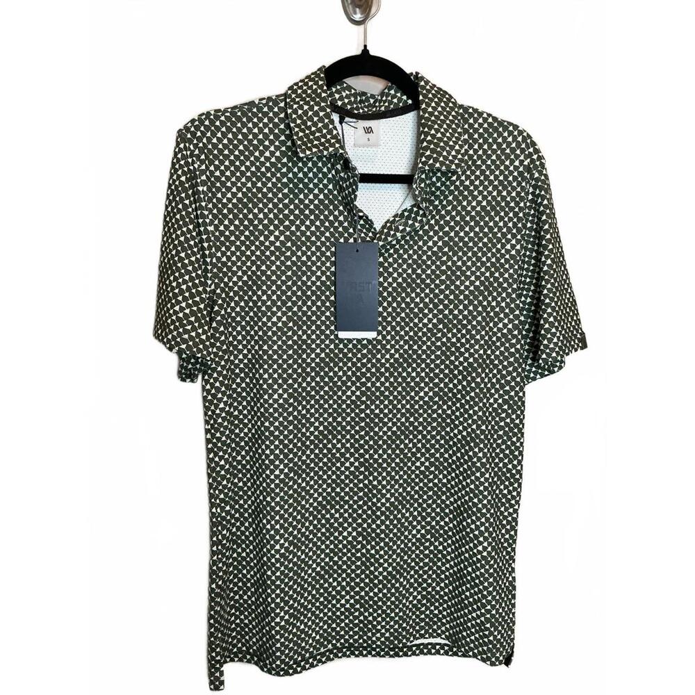 VRST Men's Optic Geo Mesh Polo Size S